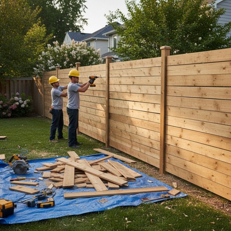 Leaning Fence Repair